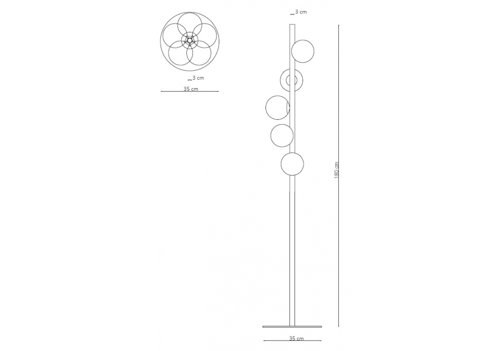 Listo Para Entregar Twist Pt Riflessi L Mpara De Pie Milia Shop