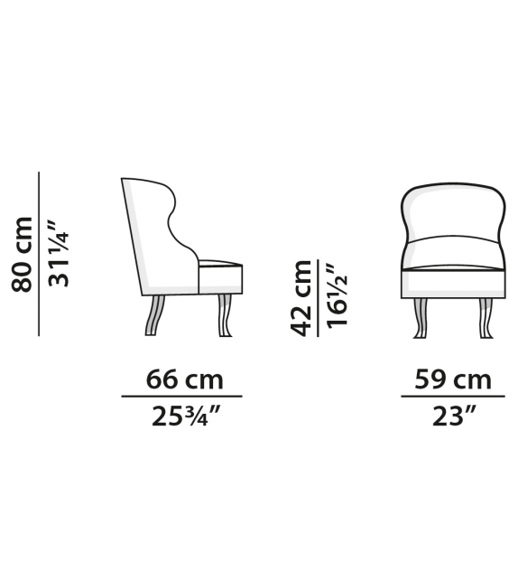 Sellerina Aluminium Baxter Fauteuil