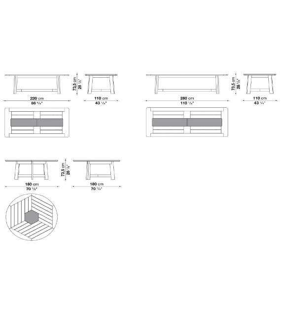 Ginestra B&B Italia Table Outdoor