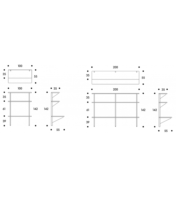 REB 010 Kaari Shelf with Desk Artek Mensola con Scrivania