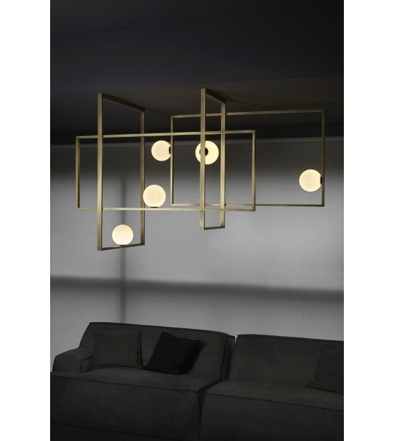 Mondrian Glass Venicem Ceiling Lamp
