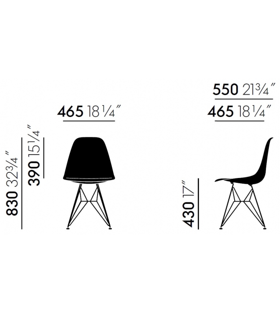 Eames Plastic Side Chair DSR Vitra