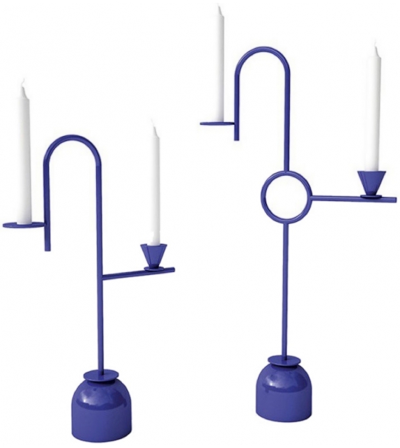 Blue Candleholders Cappellini Soporte para Velas