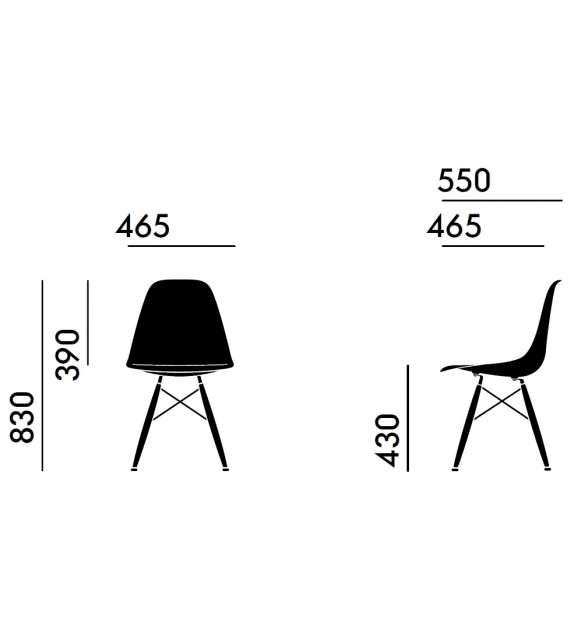 Eames plastic side chair DSW