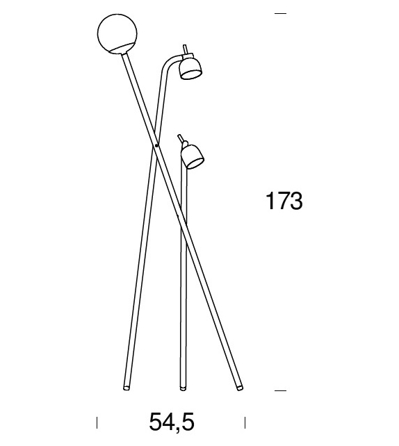 Tripod Fontana Arte Lámpara de Pie