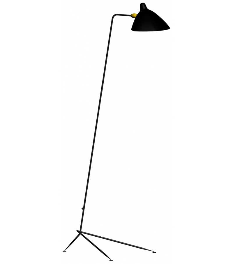abces halfrond hoek Standing Lamp 1 Arm Serge Mouille - Milia Shop