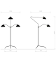 Lampadaire 3 bras pivotants Serge Mouille Floor Lamp