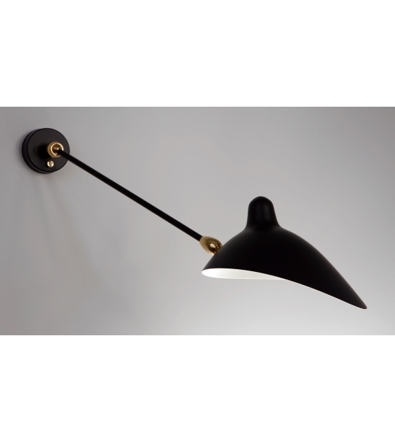 Sconce 1 Rotating Curved Arm Serge Mouille