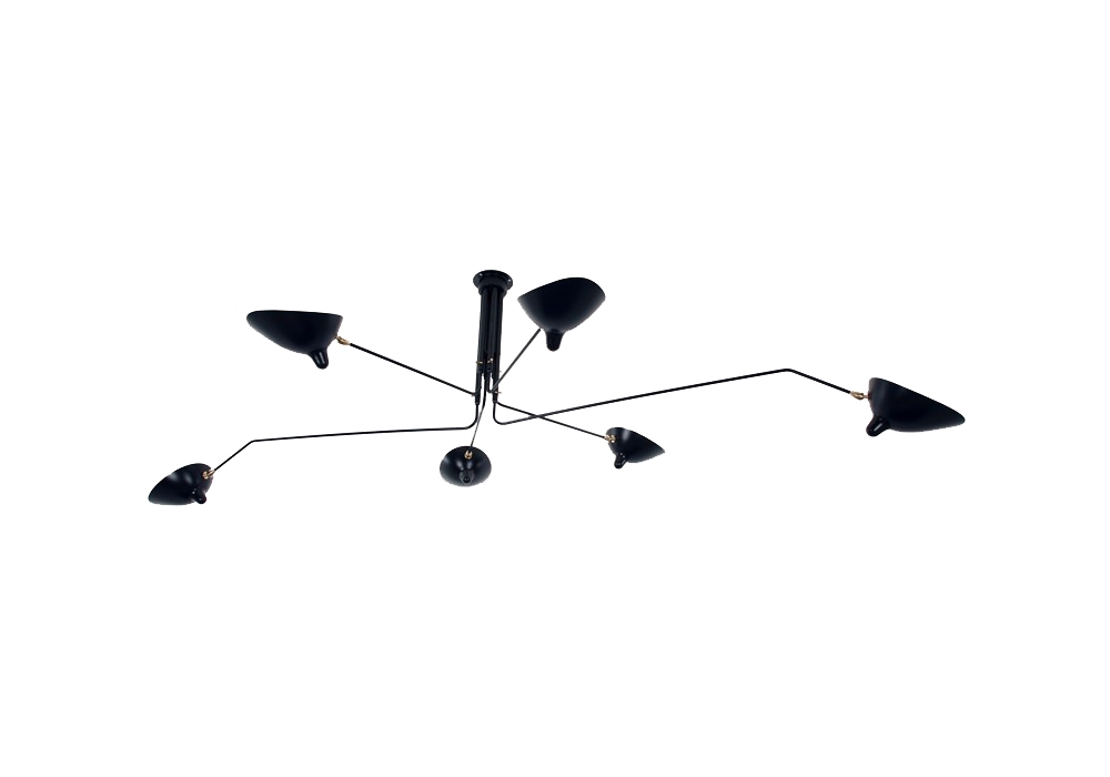 Ceiling Lamp 6 Rotating Arms Serge Mouille Milia Shop