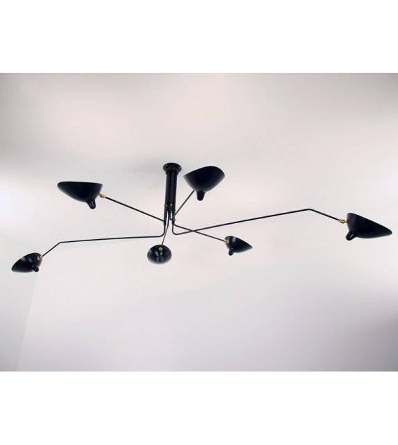 Ceiling Lamp 6 Rotating Arms Serge Mouille