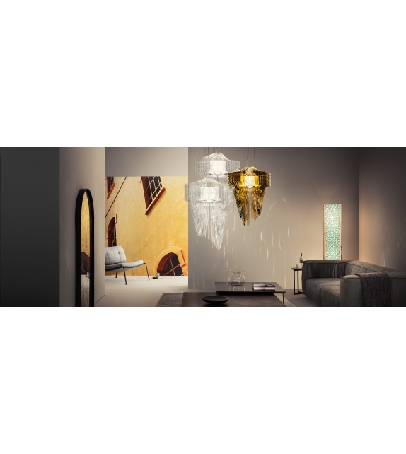 Aria Gold Slamp Suspension Lamp