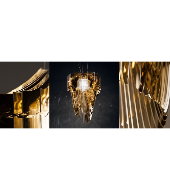 Aria Gold Slamp Suspension Lamp