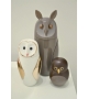 Owls Schleiereulen Vase Bosa