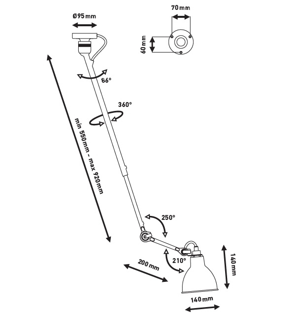 N°302 DCW Éditions-Lampe Gras Suspension Lamp