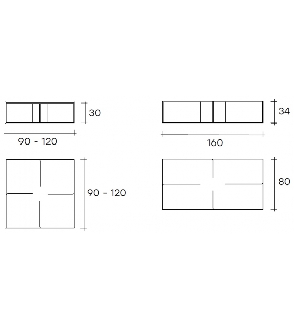 Quadra Table Basse Fiam