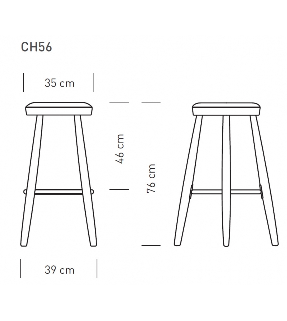 CH56 Carl Hansen & Søn Bar Hocker