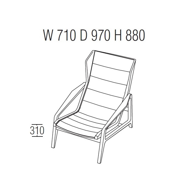 D.156.3 Molteni & C Fauteuil