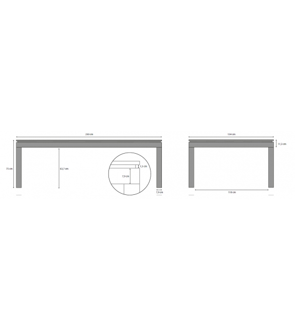 Metal Line Fusiontables Tavolo