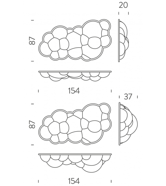 Nuvola Nemo Applique/Plafonnier