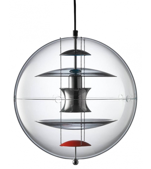 Vp Globe Coloured Glass Verpan Lampada a Sospensione