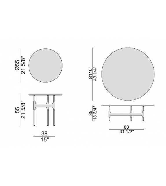 Joint Porada Occasional Table with Marble Top