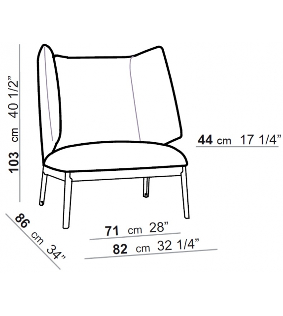 Hug Arflex High Armchair