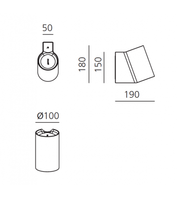 Oblique Artemide Wand/Stehleuchte