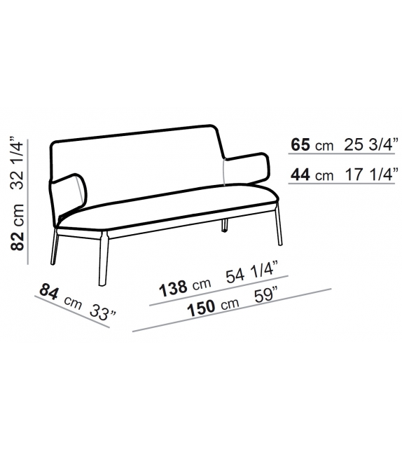 Hug Love Seat Arflex Canapé