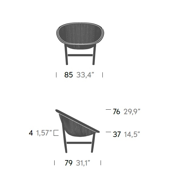 Basket Club Kettal Armchair