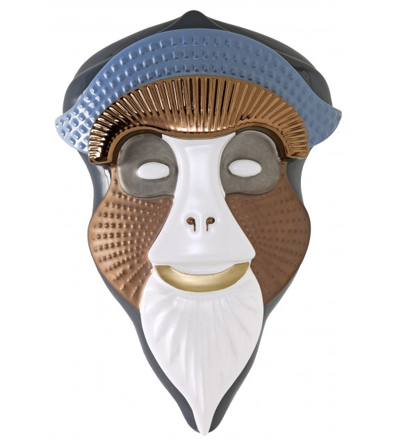 Primates Masks Brazza Sculpture Bosa