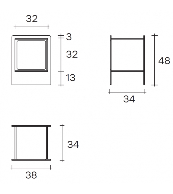 Magique Cubo Fiam Nachttisch