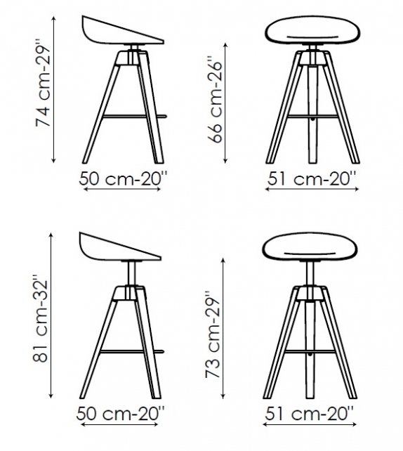 Plumage Bonaldo Stool