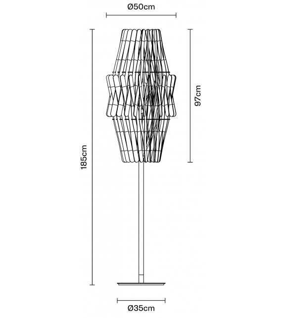Stick F23 Fabbian Lámpara de Pie