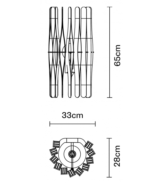 Stick F23 Fabbian Lámpara de Pared