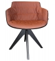 Flow Slim Color Padded Armchair With 4-Legged VN MDF Italia