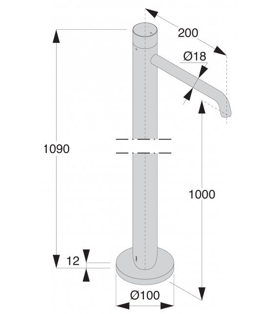 Eclipse Boffi Floor-Mounted Washbasin Mixer Tap