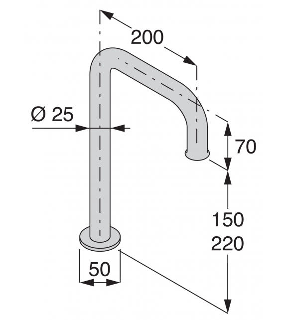 Pipe Boffi Boca Lavabo/Bañera de Superficie