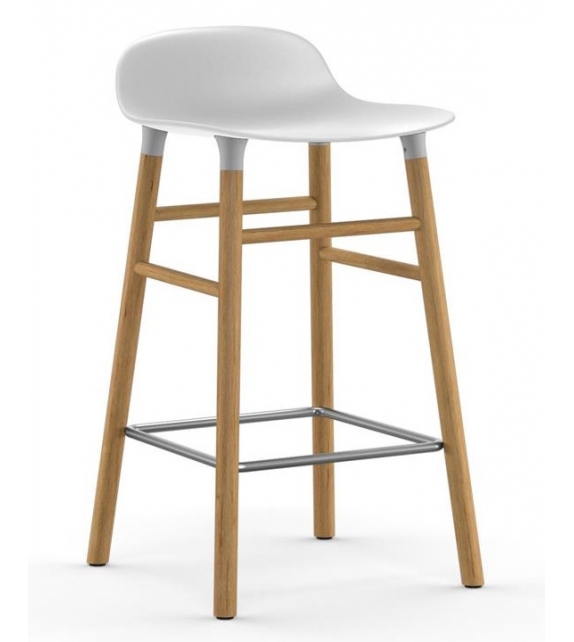 Form Normann Copenhagen Stool with Wood Legs