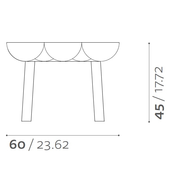 Semicircles Budri Stool