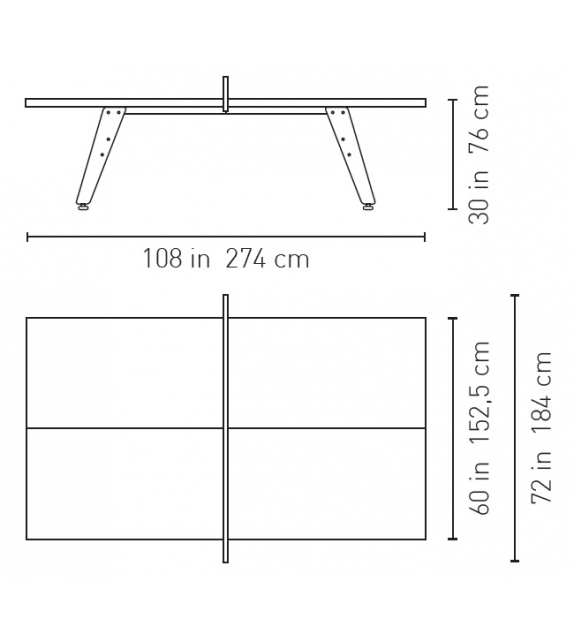 RS-Ping Pong Stationary RS Barcelona Ping Pong Table