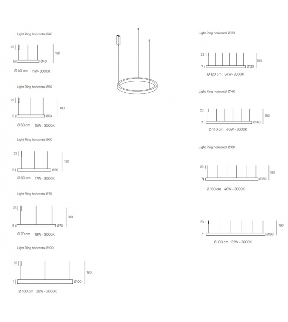 Henge Light Ring Horizontal Suspension