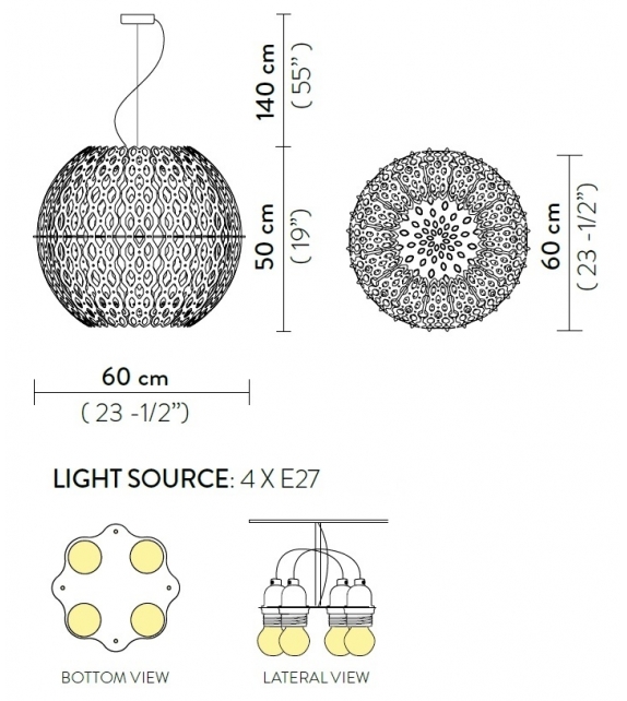 Charlotte Globe Slamp Wandleuchte