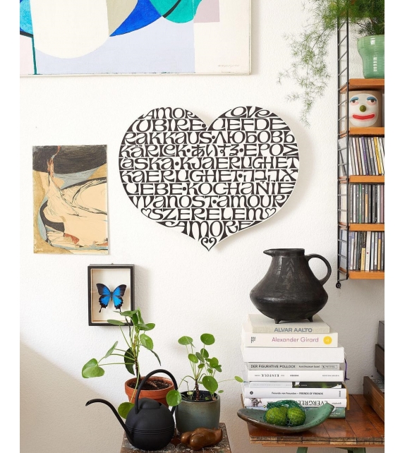 Metal Wall Relief International Love Heart Vitra Decorazione