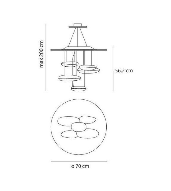 Ready for shipping - Mercury Mini Artemide Suspension Lamp