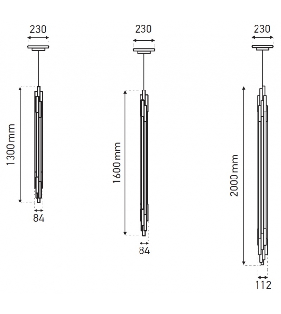 Org Vertical DCW Éditions Suspension Lamp