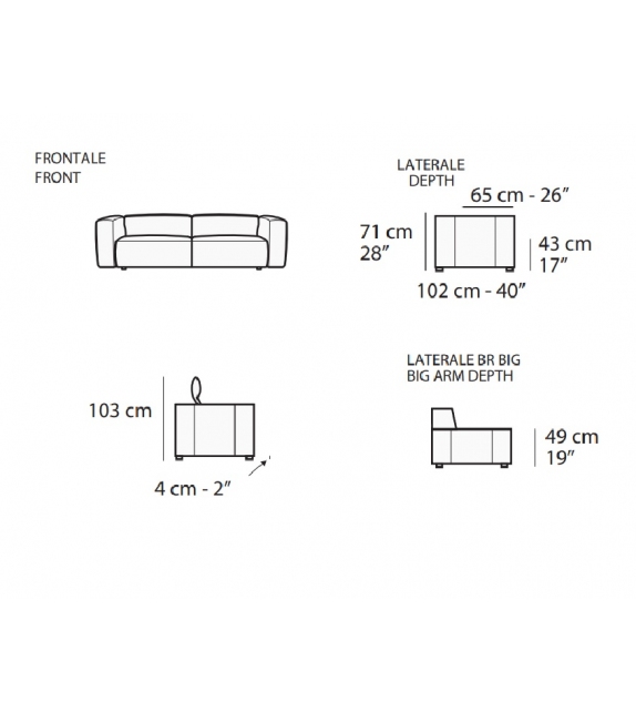 Sofa Nicoline Cairoli High