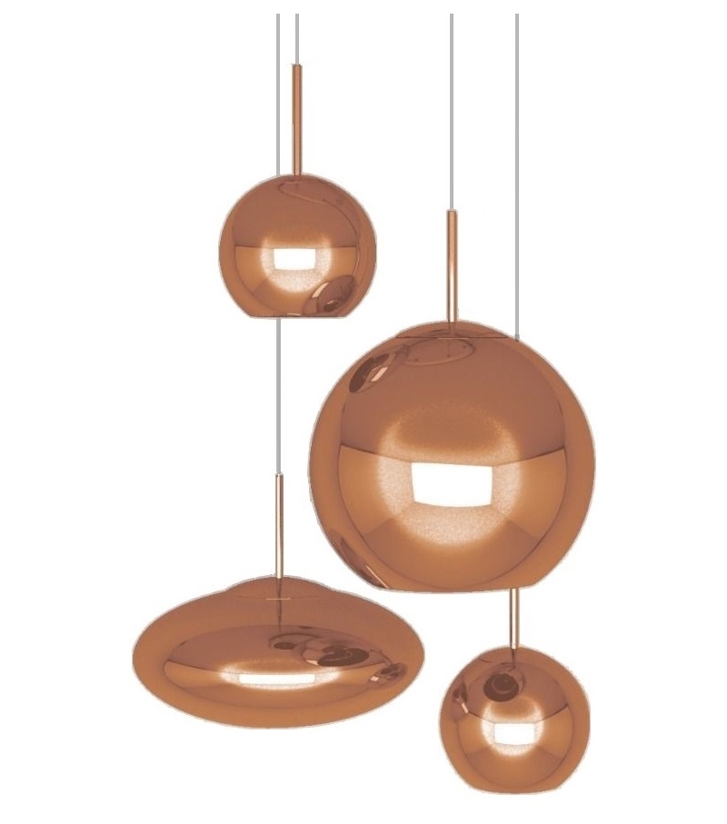 Copper Range Round Tom Dixon Sistema a Sospensione