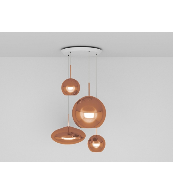 Copper Range Round Tom Dixon Système de Suspension