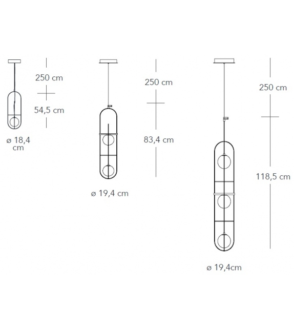 Setareh Fontana Arte Lampada a Sospensione