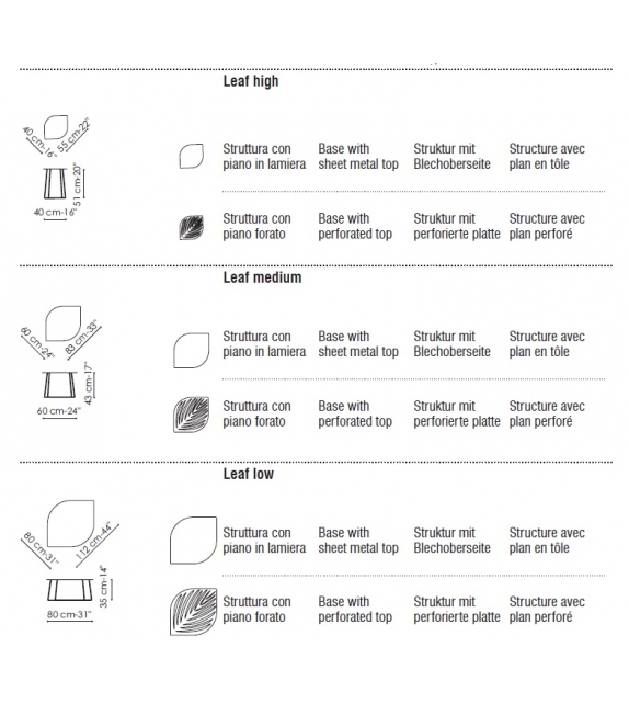 Leaf Bonaldo Table D'Appoint